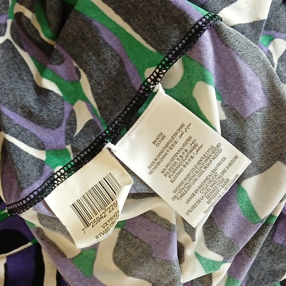 Women's Vibrant Geometric Print V-Neck Dress By BCBGMAXAZRIA. Size S - Picture 17 of 17